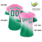 Custom Pink Kelly Green Tiny Spot Gradient Fashion Authentic Baseball Jersey Limited