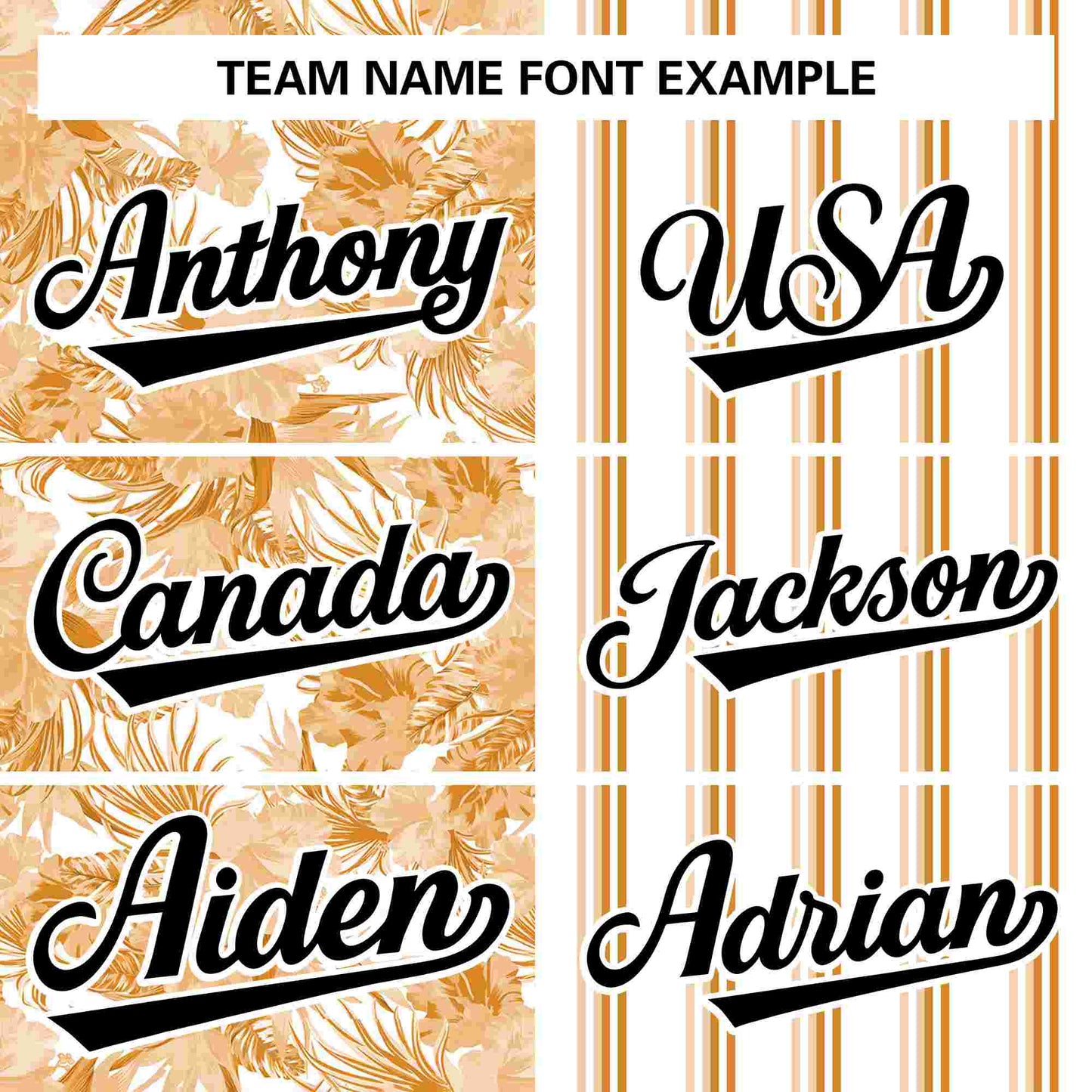 Custom Orange White-Black Hawaii Tropical Flower Stripe Fashion Baseball Jersey Limited