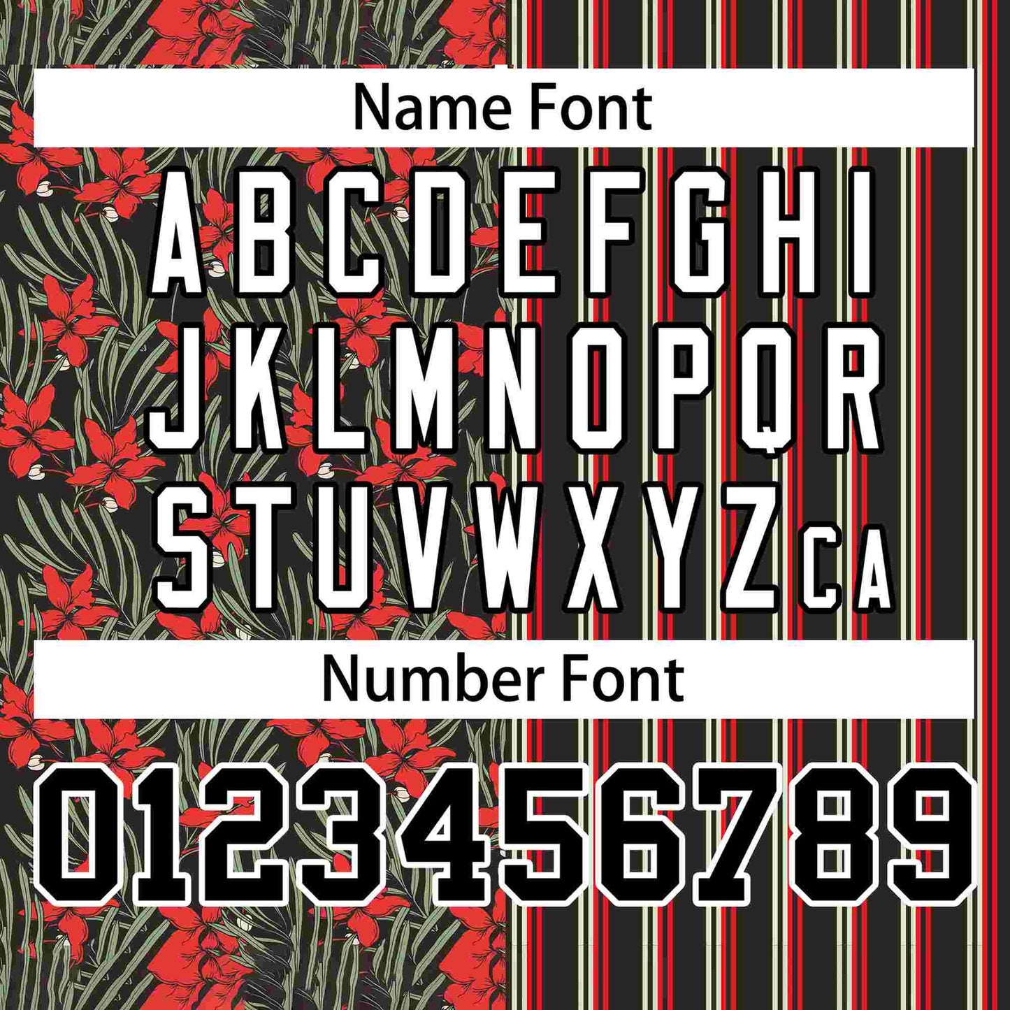 Custom Black Red Hawaii Tropical Flower Stripe Fashion Baseball Jersey Limited