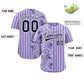 Custom Purple Black Hawaii Tropical Flower Stripe Fashion Baseball Jersey Limited