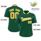 Custom Green Classic Style Authentic Stand Collar Baseball Jersey Limited