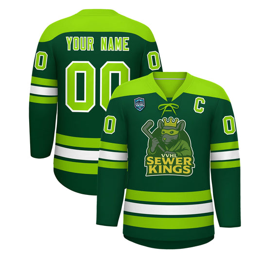 VVHL S7 Sewer Kings Brown White Hockey Jersey