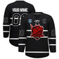 VVHL S8 Custom Black Guard Blue  Hockey Jersey