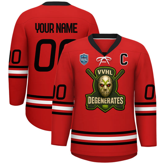 VVHL S9 Degenerates NWO Red Hockey Jersey