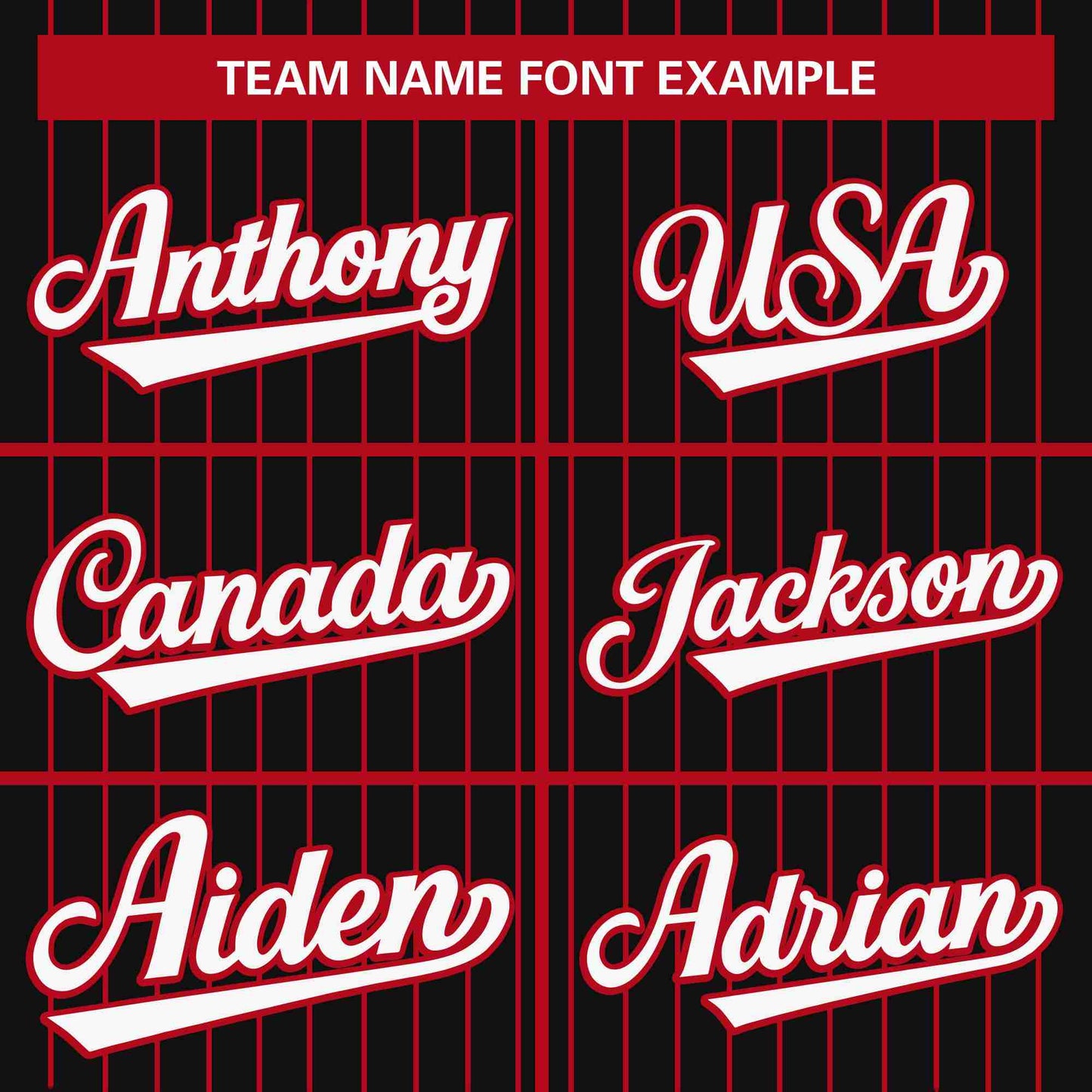 Custom Black Red-White Stripe Fashion Design Full Button Authentic Baseball Jersey Limited