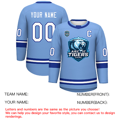 VVHL S9 Arctic Tigers Blue White Hockey Jersey Limited