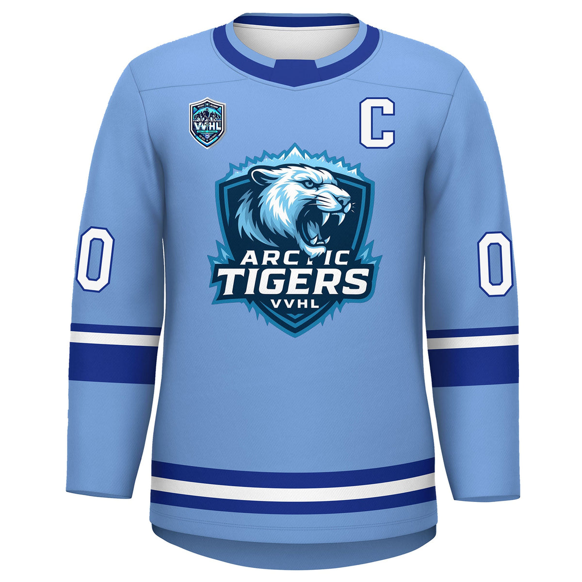 VVHL S9 Arctic Tigers Blue White Hockey Jersey Limited