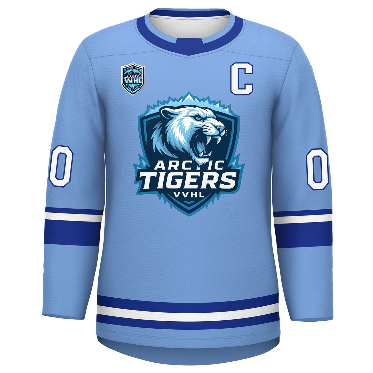 VVHL S9 Arctic Tigers Blue White Hockey Jersey Limited