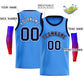 Custom Blue Navy-White Classic Tops Men Casual Bull Basketball Jersey Limited