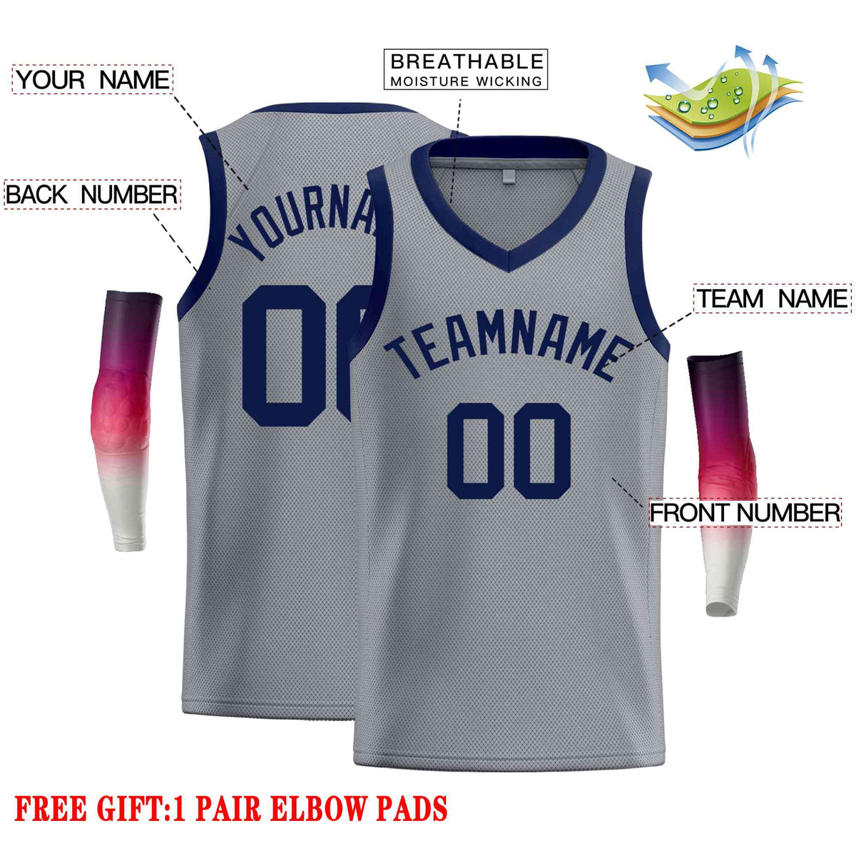 Custom Dark Gray Navy-Classic Tops Men Casual Basketball Jersey Limited
