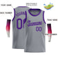 Custom Gray Purple Classic Tops Fashion Sportwear Basketball Jersey Limited