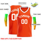 Custom Orange White-Classic Tops Men Casual Basketball Jersey Limited