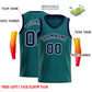 Custom Aqua Navv-White Classic Tops Men Casual Basketball Jersey Limited