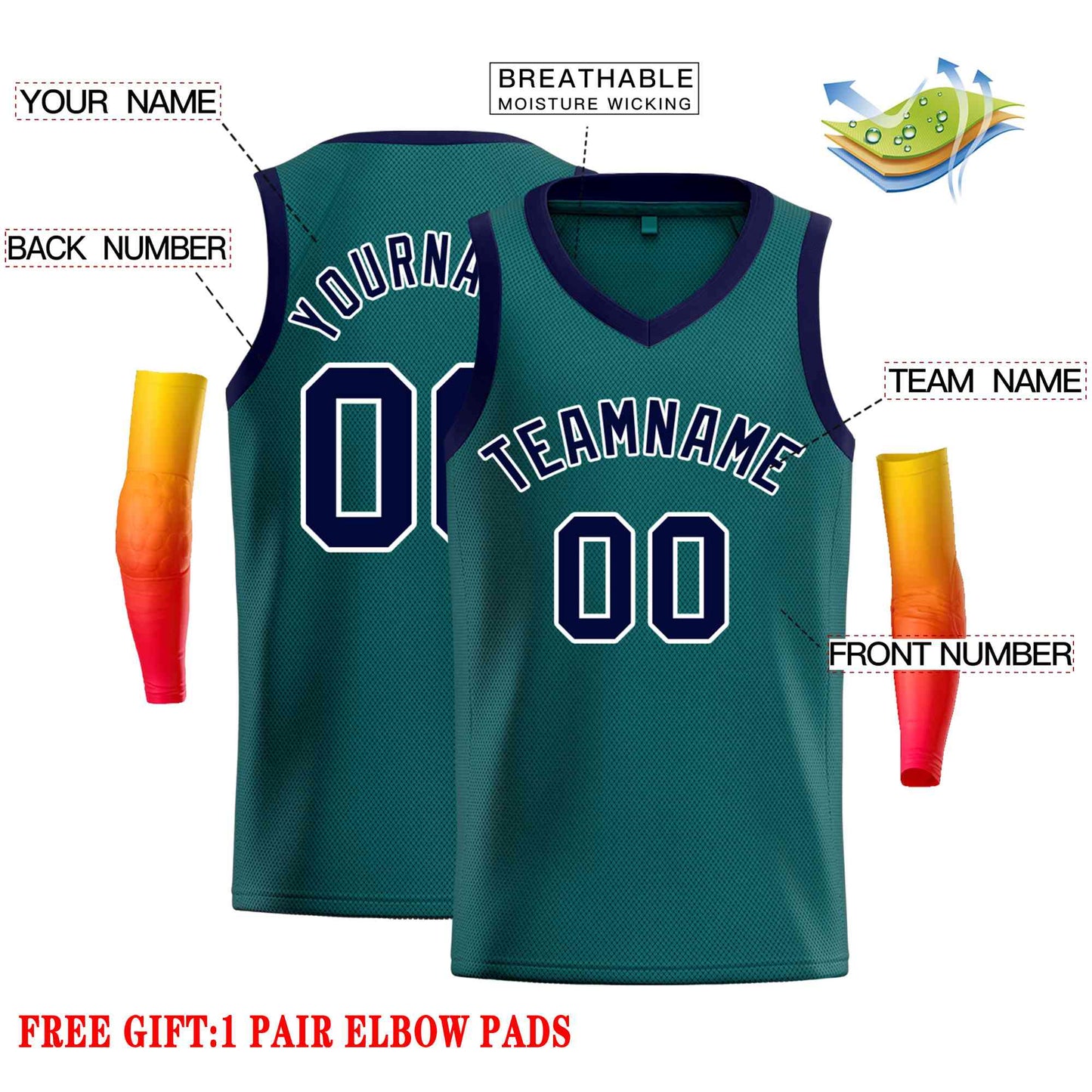 Custom Aqua Navv-White Classic Tops Men Casual Basketball Jersey Limited