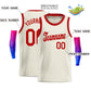 Custom Cream Red Classic Tops Fashion Sportwear Basketball Jersey Limited