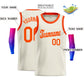 Custom Cream Orange Classic Tops Athletic Casual Basketball Jersey Limited