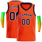 Custom Orange Navv-White Classic Tops Men Casual Basketball Jersey