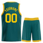 Custom Aqua YellowBull Classic Sets Curved Basketball Jersey Limited