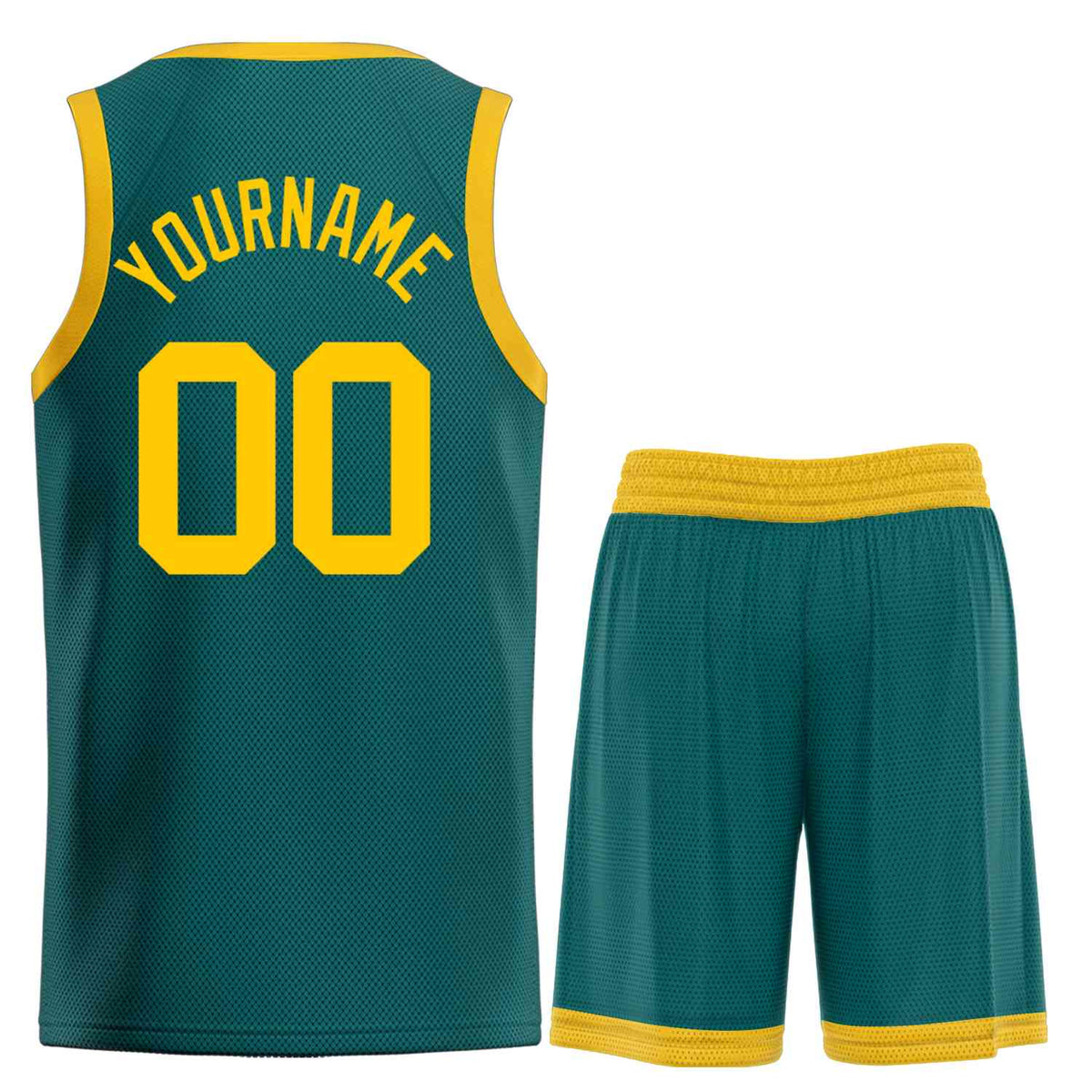 Custom Aqua YellowBull Classic Sets Curved Basketball Jersey Limited