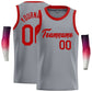 Custom Dark Gray Red Classic Tops Casual Basketball Jersey