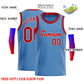 Custom Light Blue Red-White Classic Tops Casual Basketball Jersey Limited