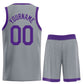 Custom Dark Gray Purple Heal Sports Uniform Classic Sets Basketball Jersey Limited