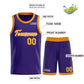 Custom Purple Yellow-White Heal Sports Uniform Classic Sets Basketball Jersey Limited
