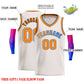 Custom Cream Orange-Classic Tops Men Casual Basketball Jersey Limited