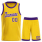Custom Yellow Purple-White Classic Sets Sports Uniform Basketball Jersey