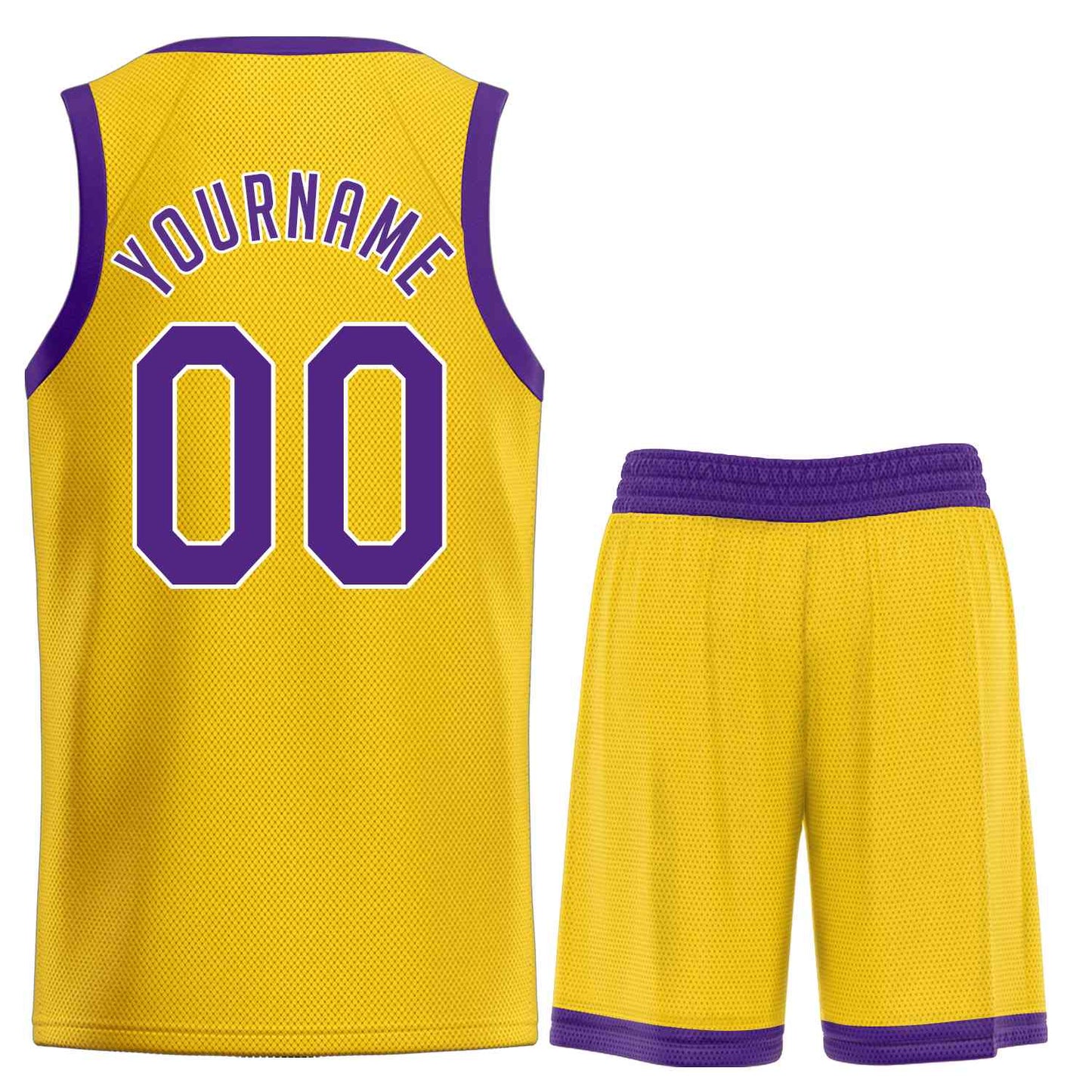Custom Yellow Purple-White Classic Sets Sports Uniform Basketball Jersey Limited