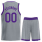 Custom Dark Gray Purple Classic Sets Sports Uniform Basketball Jersey Limited