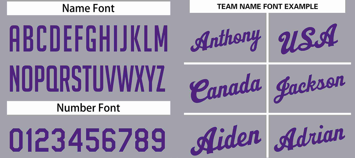 Custom Dark Gray Purple Classic Sets Sports Uniform Basketball Jersey Limited