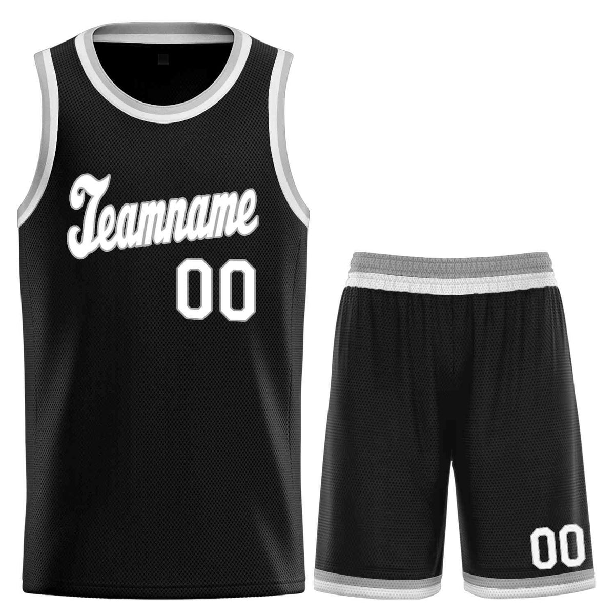 Custom Black White-Gray Classic Sets Sports Uniform Basketball Jersey