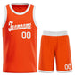 Custom Orange White Classic Sets Sports Uniform Basketball Jersey