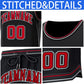 Custom Black Red-White Classic Sets Basketball Jersey Limited