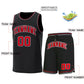 Custom Black Red-White Classic Sets Basketball Jersey Limited