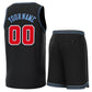 Custom Black Lt Blue-Black Classic Sets Basketball Jersey Limited