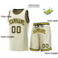 Custom Cream Navy-Yellow Classic Sets Basketball Jersey Limited