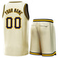 Custom Cream Navy-Yellow Classic Sets Basketball Jersey Limited