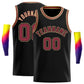 Custom Black Red-Old Gold Classic Tops Casual Basketball Jersey