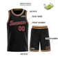 Custom Black Maroon-Old Gold Classic Sets Sports Uniform Basketball Jersey Limited