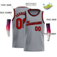 Custom Gray Red Black Classic Tops Men/Boy Basketball Jersey Limited
