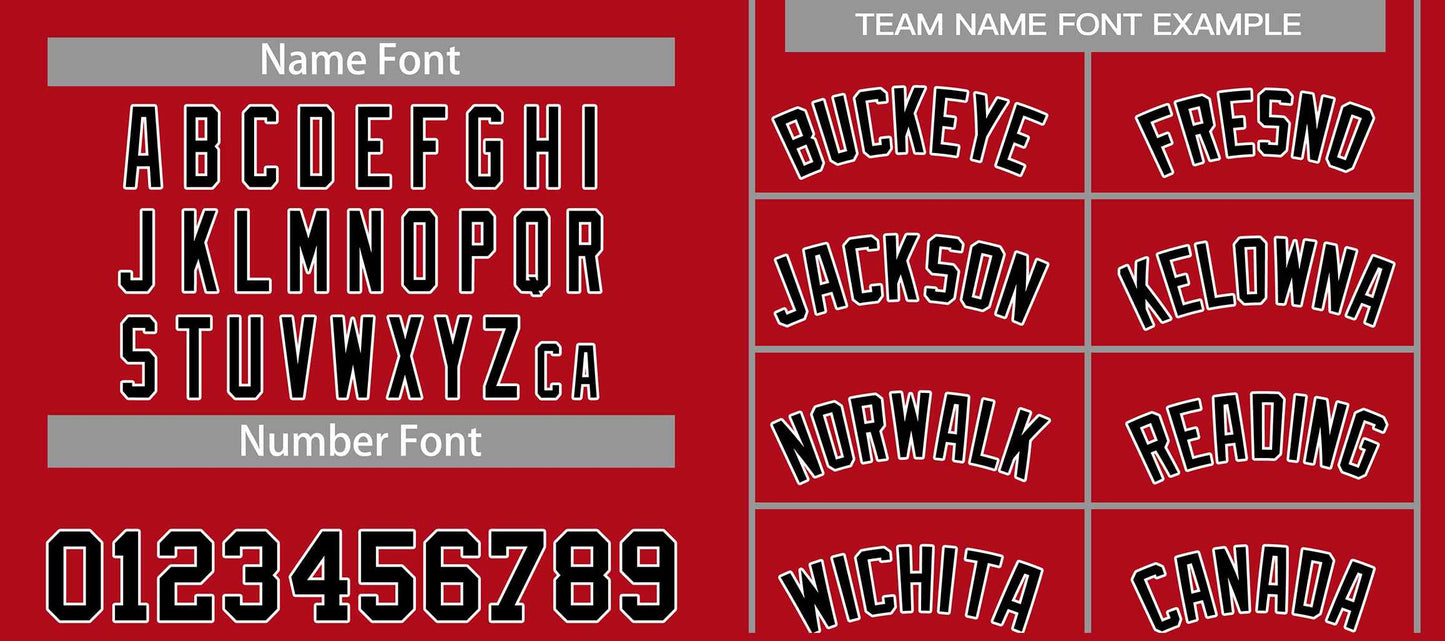 Custom Red Black-White Classic Sets Curved Basketball Jersey Limited