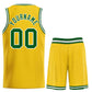 Custom Yellow Green-White Bull Classic Sets Basketball Jersey Limited