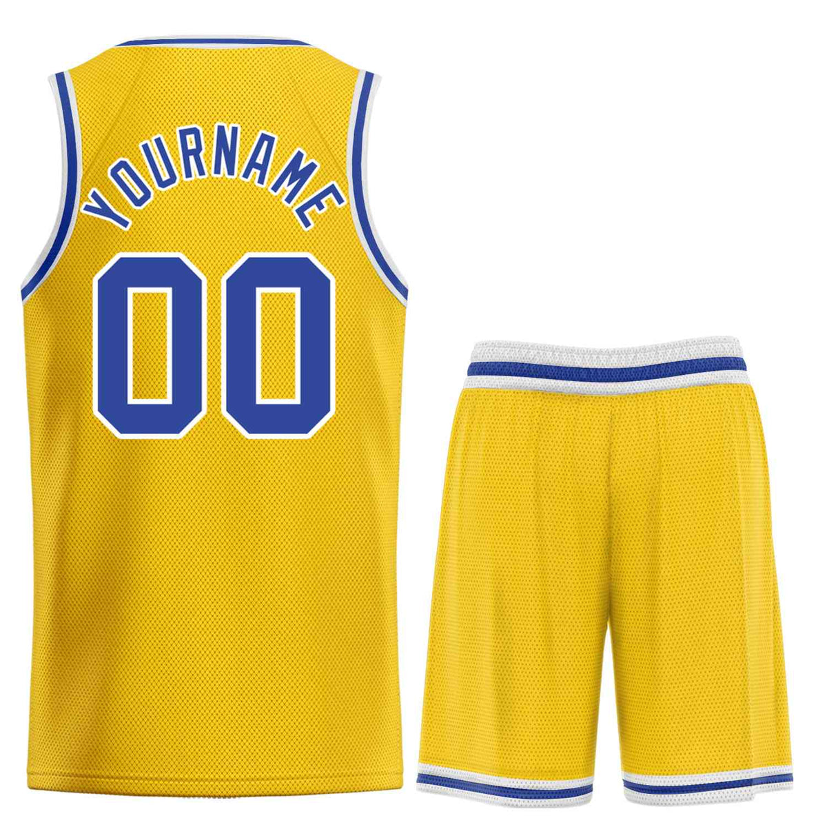 Custom Yellow Royal-White Bull Classic Sets Basketball Jersey Limited