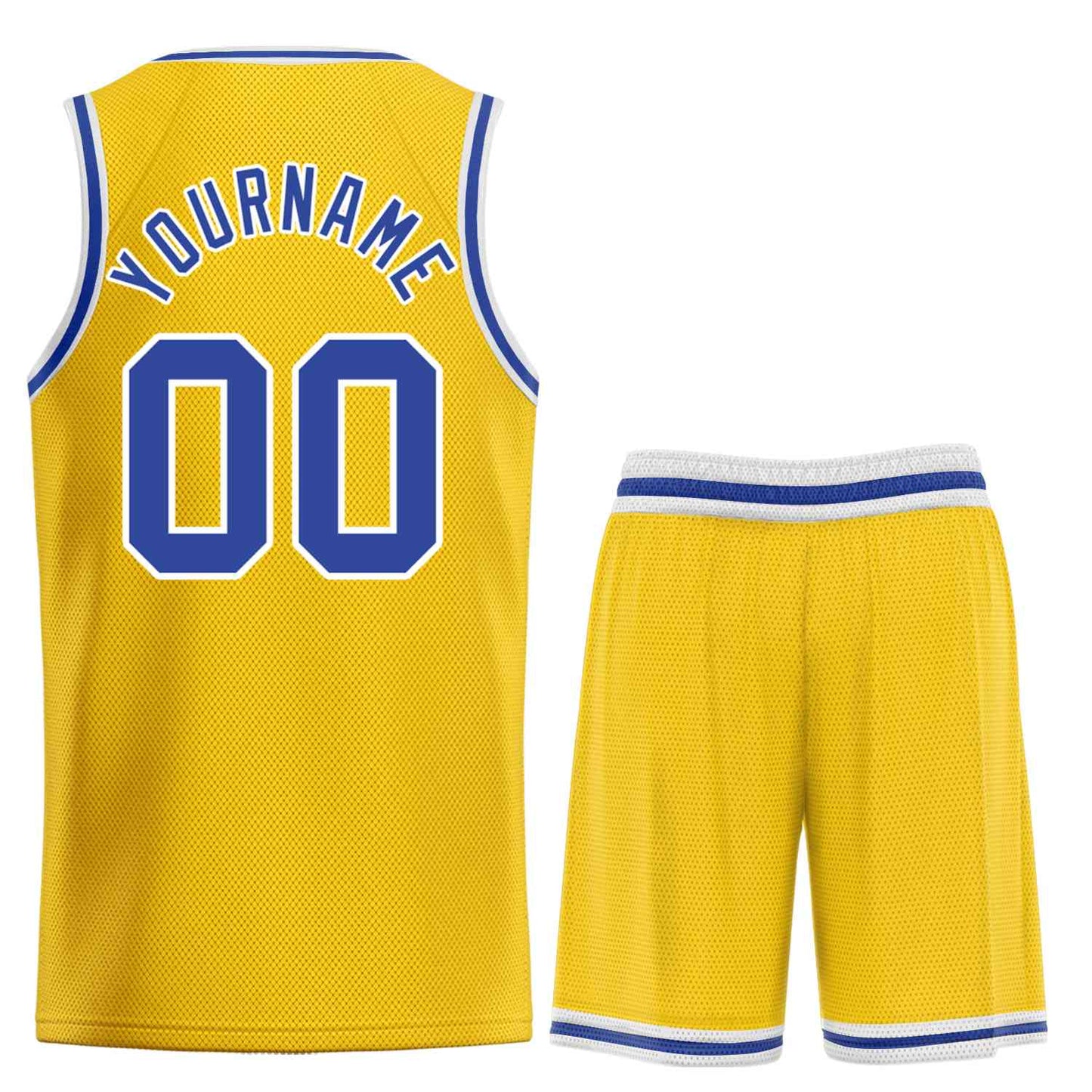 Custom Yellow Royal-White Bull Classic Sets Basketball Jersey Limited