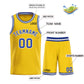 Custom Yellow Royal-White Bull Classic Sets Basketball Jersey Limited