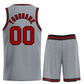 Custom Dark Gray Maroon-Black Classic Sets Bull Basketball Jersey Limited