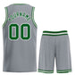 Custom Dark Gray Green-White Classic Sets Bull Basketball Jersey Limited