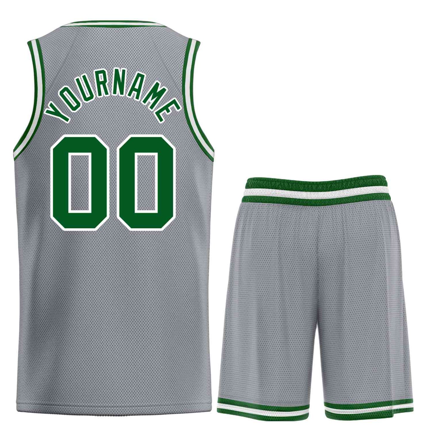 Custom Dark Gray Green-White Classic Sets Bull Basketball Jersey Limited